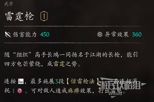 雷霆枪 — Equipment description